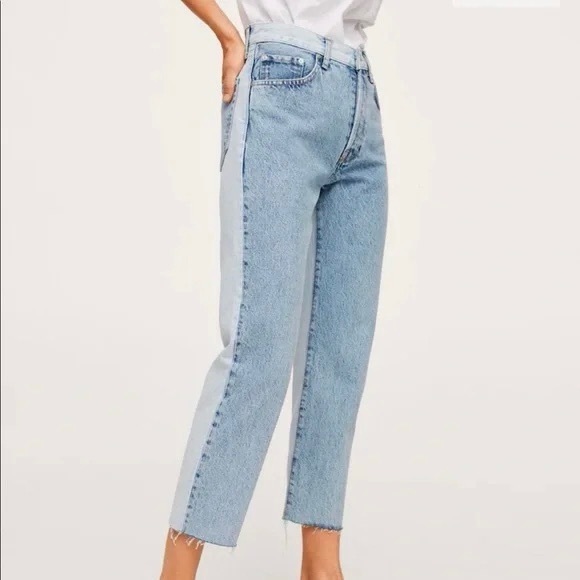 Mango Denim - Mango “Cindy” Two-Tone Jeans